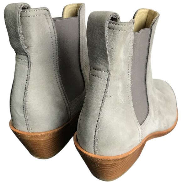 rag & bone Dixon Chelsea Boots Womens US6.5 EU37 Gray Nubuck Bootie 2" Heel - Picture 5 of 8